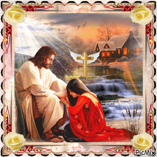 Jésus et Marie Madeleine - Gratis geanimeerde GIF