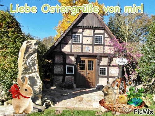 Ostergrüße von mir - Бесплатный анимированный гифка
