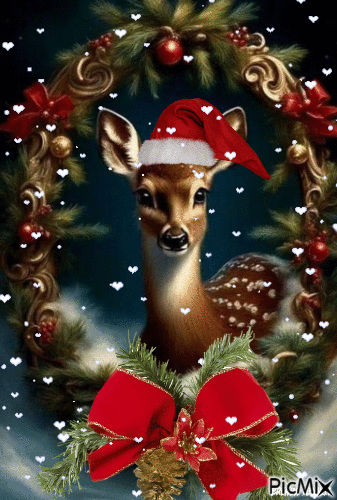 Christmas Deer - Darmowy animowany GIF