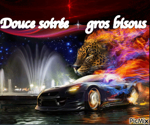 douce soirée gros bisous - Free animated GIF