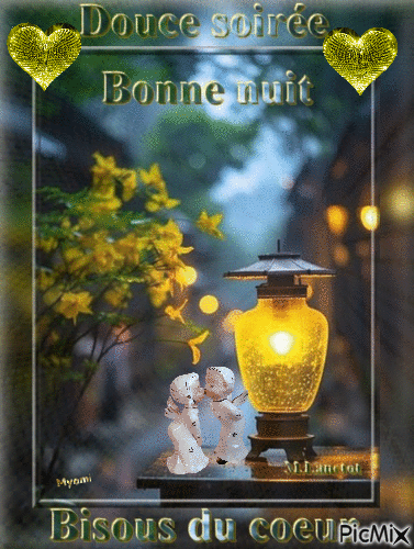 Douce soirée  lanterne - Безплатен анимиран GIF