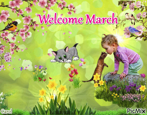 Welcome March - Безплатен анимиран GIF