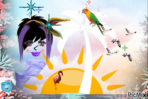 Summer -Emoji.  🌿🙂 - Zdarma animovaný GIF