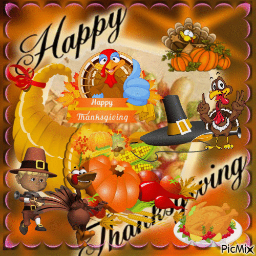 happy Thanksgiving - Besplatni animirani GIF