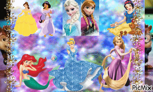 princesses - GIF animado grátis