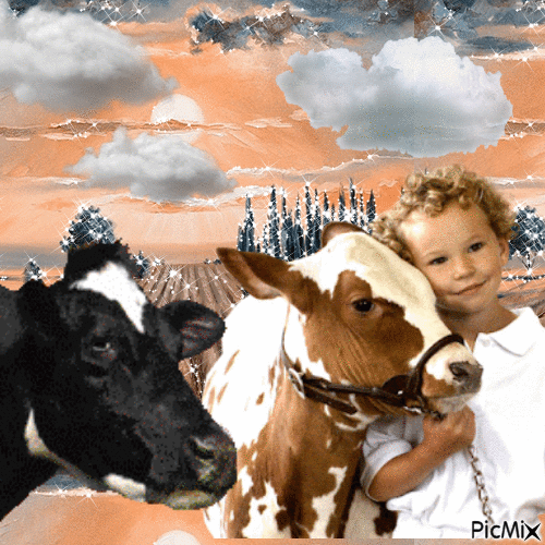 Vache - GIF animasi gratis