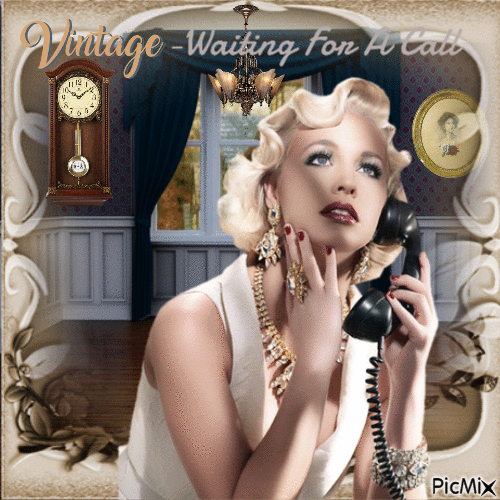 Vintage - Waiting For A Call - Zdarma animovaný GIF