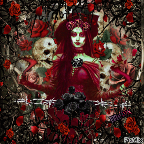 Roses witch - Bezmaksas animēts GIF