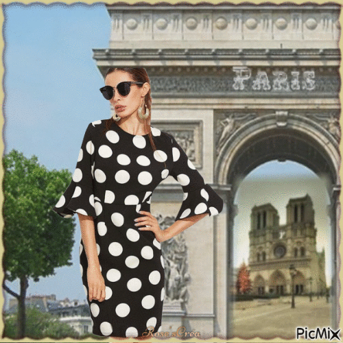 Concours : Robe à pois à Paris - Besplatni animirani GIF