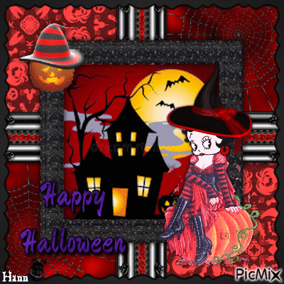 ♦Halloween with Betty Boop♦ - Gratis animerad GIF