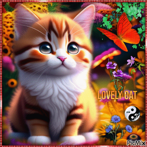 ✦  Lovely cat - 免费动画 GIF