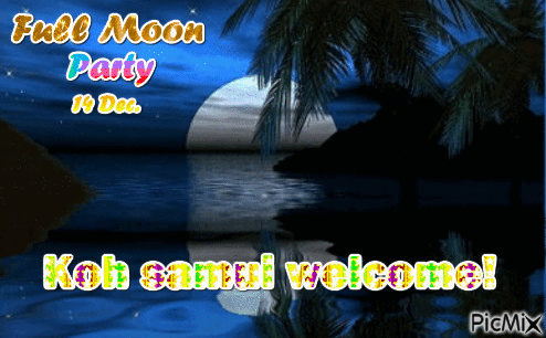 Full moon party - GIF animé gratuit