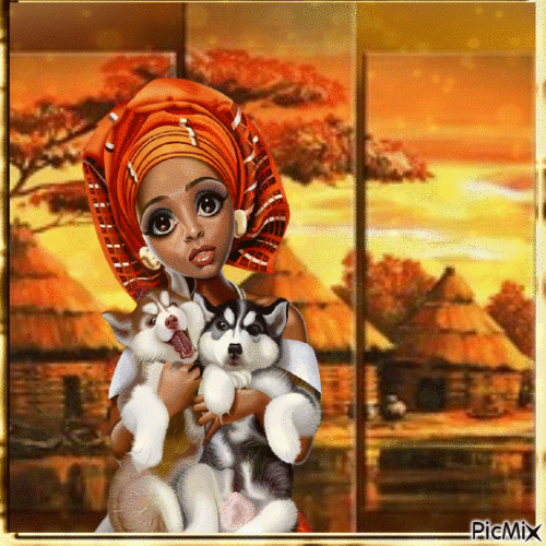 princess african - Zdarma animovaný GIF