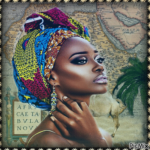Belle jeune africaine - Δωρεάν κινούμενο GIF