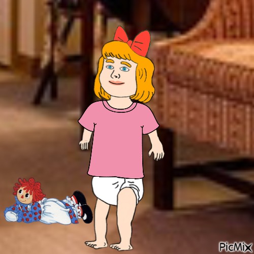 Baby and Raggedy Ann - Free PNG