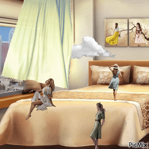 Seltsames Schlafzimmer - Animovaný GIF zadarmo