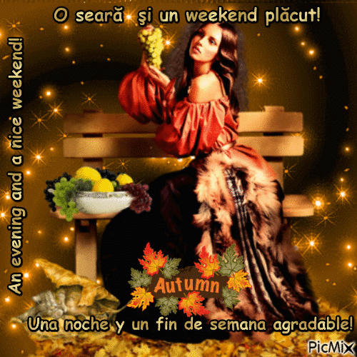 An evening and a nice weekend!q - GIF animate gratis