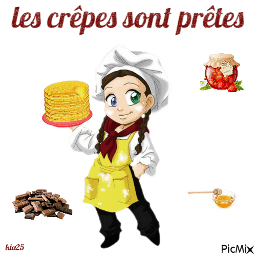 crêpes et confiture - 無料のアニメーション GIF