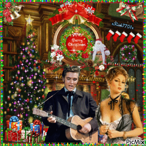 Elvis and his sweetheart  11-16-23   by xRick7701x - Gratis animerad GIF