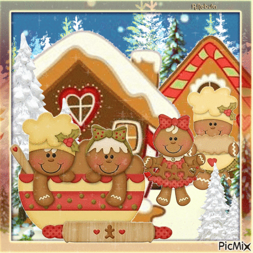 Gingerbread house - Zdarma animovaný GIF
