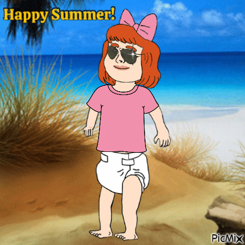 Happy Summer from Baby - Free animated GIF
