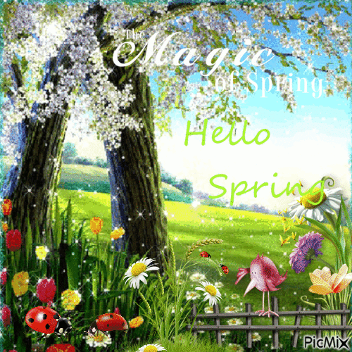 Happy Spring ! - GIF animé gratuit