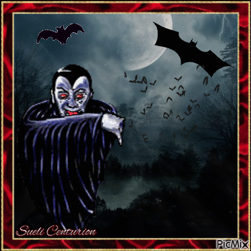 Vampiro e morcego - Безплатен анимиран GIF
