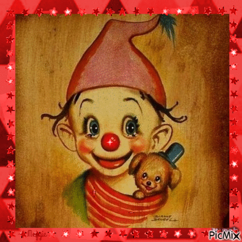 baby clown - GIF animado grátis