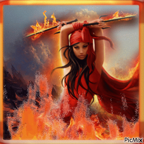 Fire Goddess - GIF animado gratis