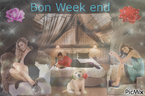 Bon week end 18 2023 - Бесплатный анимированный гифка