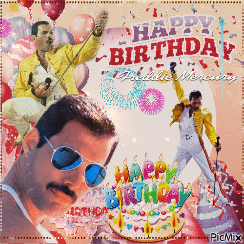 Geburtstag von Freddie Mercury - Besplatni animirani GIF