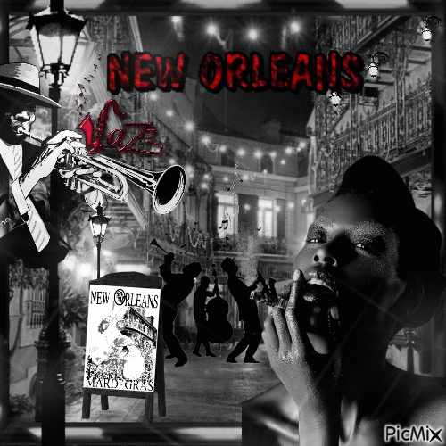 Calles de Nueva Orleans - GIF animado gratis