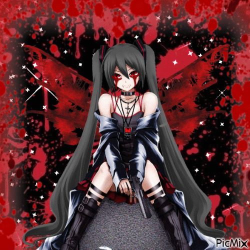 Horror Vocaloid - Free animated GIF