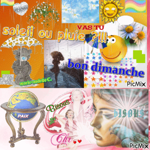 Bonjour , Bon Dimanche... - Free animated GIF