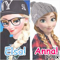 Elsa et Anna! - GIF animé gratuit