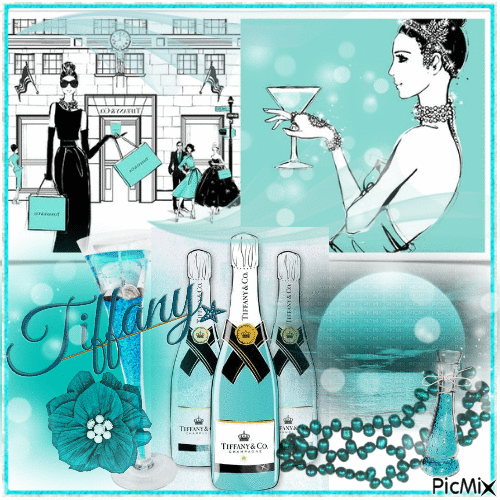 Champagne Tiffany & Co. - Безплатен анимиран GIF