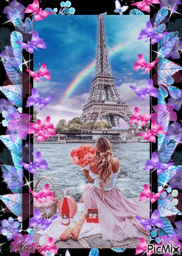 La Tour Eiffel À Paris - GIF animé gratuit