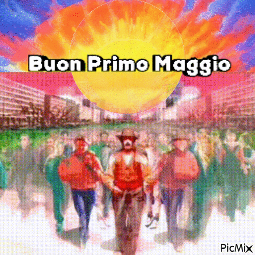 Buon Primo Maggio - Бесплатный анимированный гифка