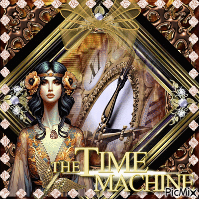 time machine in bronze - Ücretsiz animasyonlu GIF