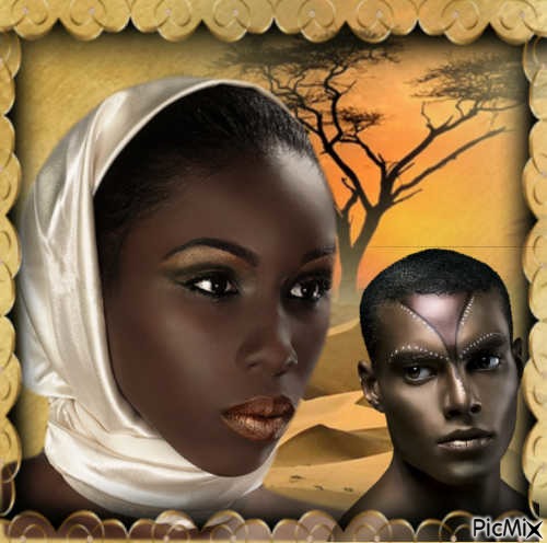 Belos jovens africanos - 無料png