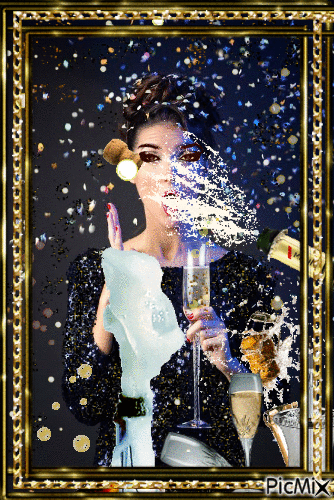 Chapoteo de champán - Ilmainen animoitu GIF