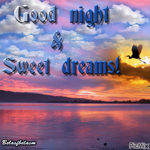 Boa noite e doces sonhos - Besplatni animirani GIF