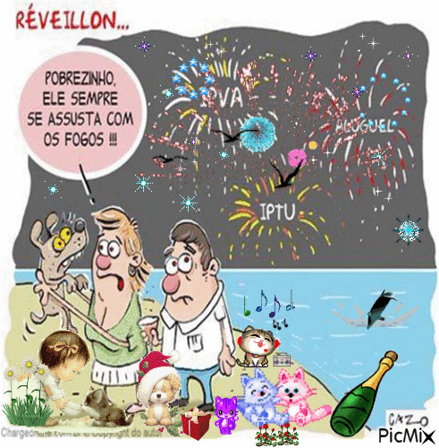 RÉVEILLON... Ano Novo Dívidas Velhas ! - Безплатен анимиран GIF