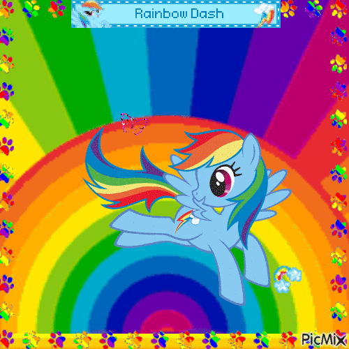 Rainbow Dash - GIF animé gratuit