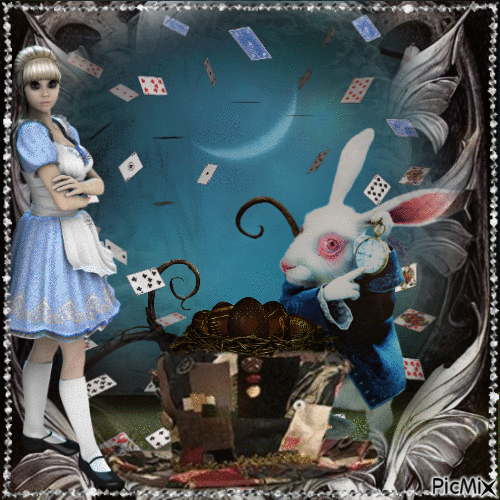 Alice au pays des merveilles gothique - Animovaný GIF zadarmo
