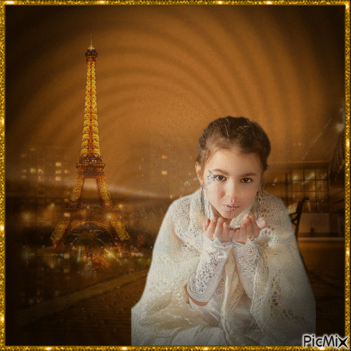 Besos desde Paris! - GIF animé gratuit