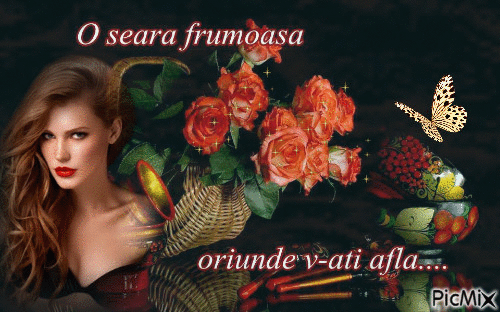 O seara frumoasa - Бесплатный анимированный гифка