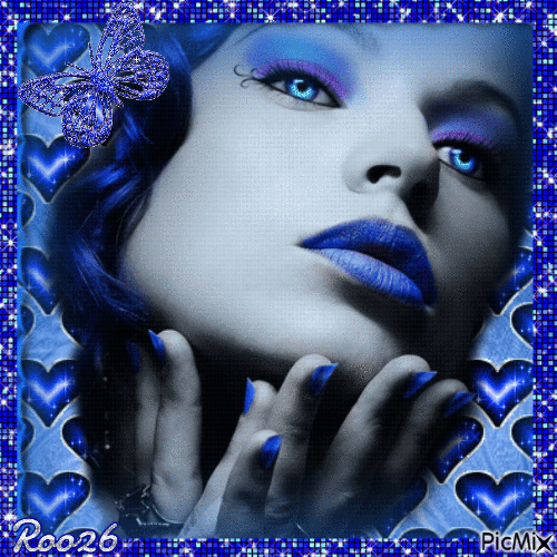 Woman in Blue - Darmowy animowany GIF