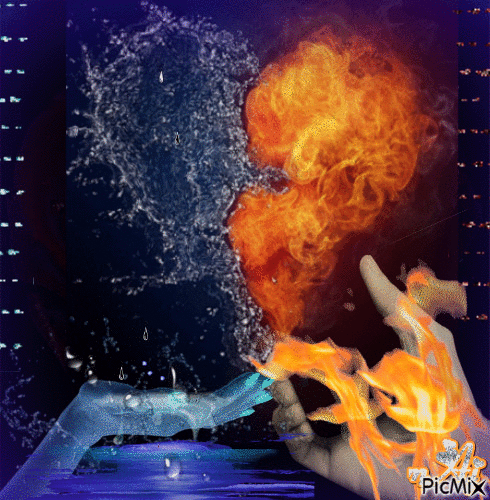 Concours "L'eau et le feu" - Gratis animerad GIF