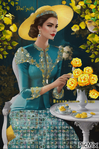 Rosas amarelas - GIF animado grátis